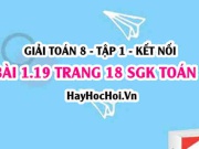 Bài 1.19 SGK Toán 8 tập 1 Kết nối tri thức